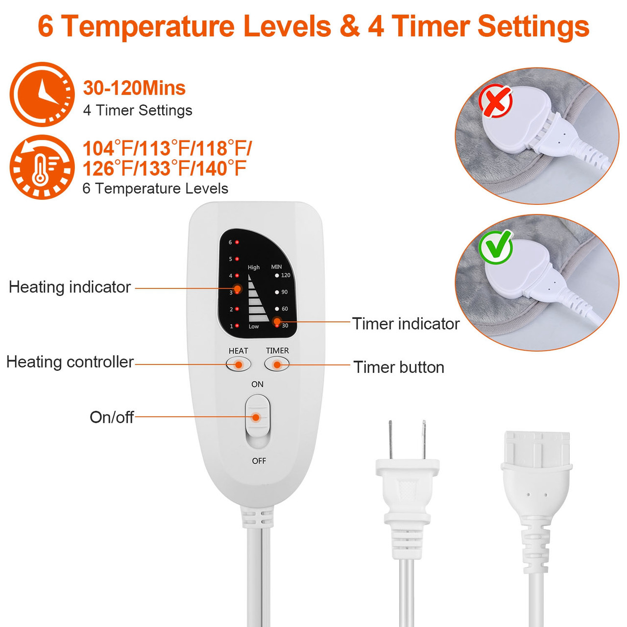 Neck & Back Electric Heating Wrap with Controller product image
