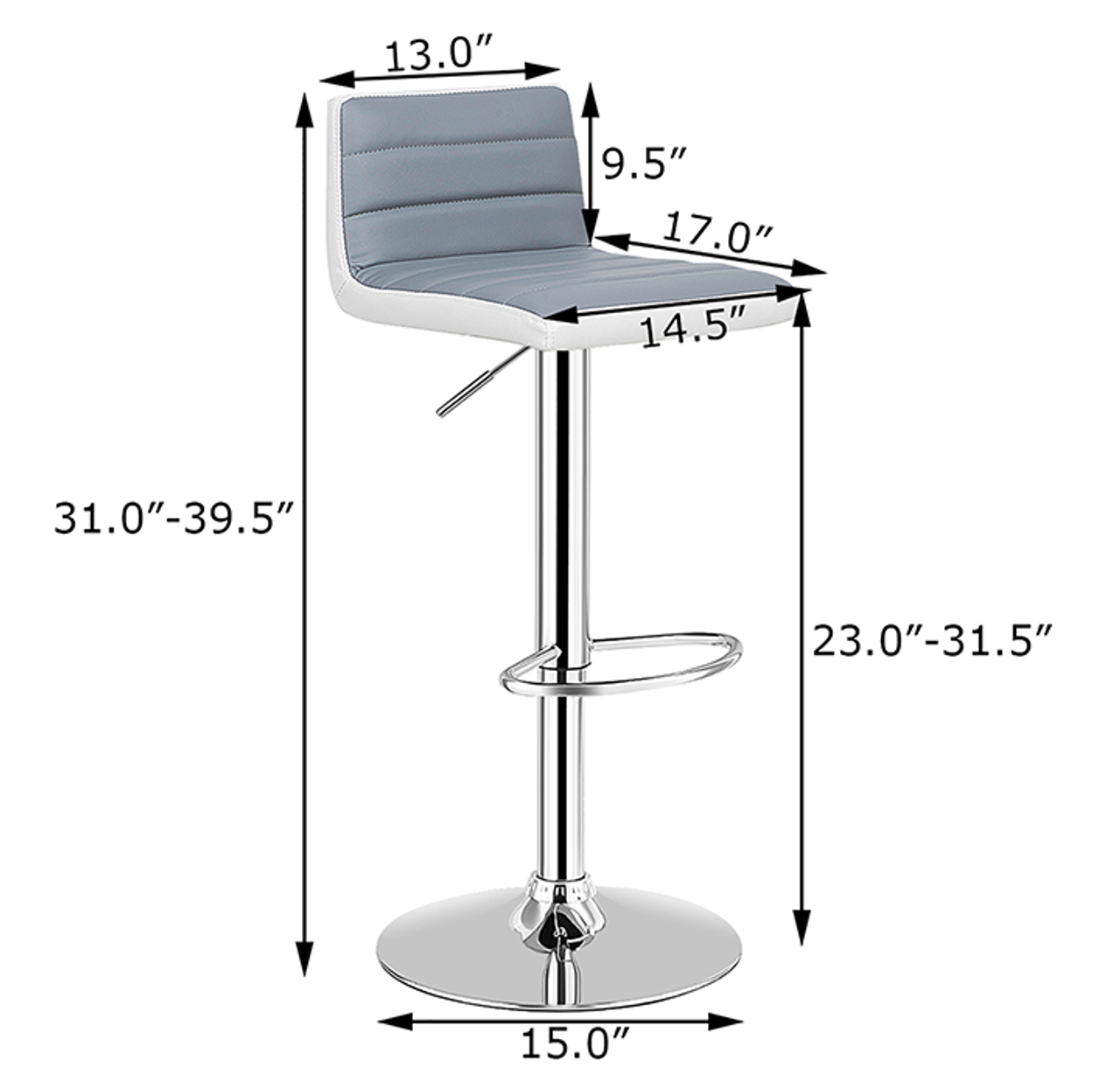 Adjustable Height Swivel Bar Stools (Set of 4) product image