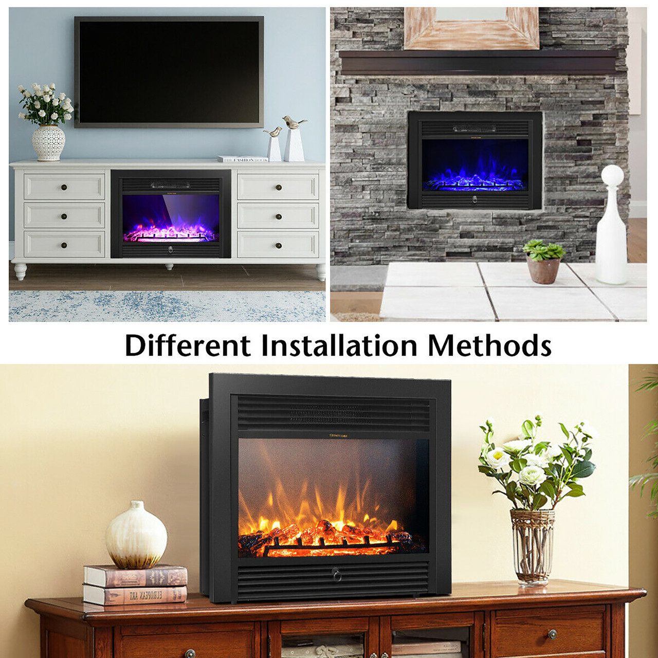 Electric 28.5" Insert Fireplace  Heater with Remote Control product image