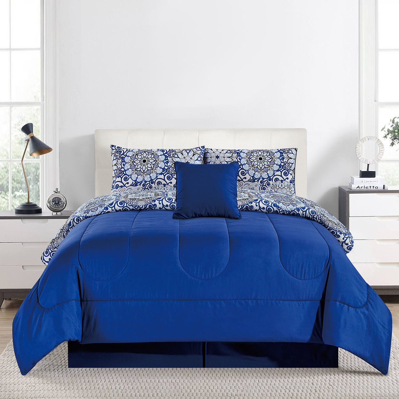 5-Piece Reversible Microfiber Bed Comforter Set product image 5-Piece Reversible Microfiber Bed Comforter Set product image