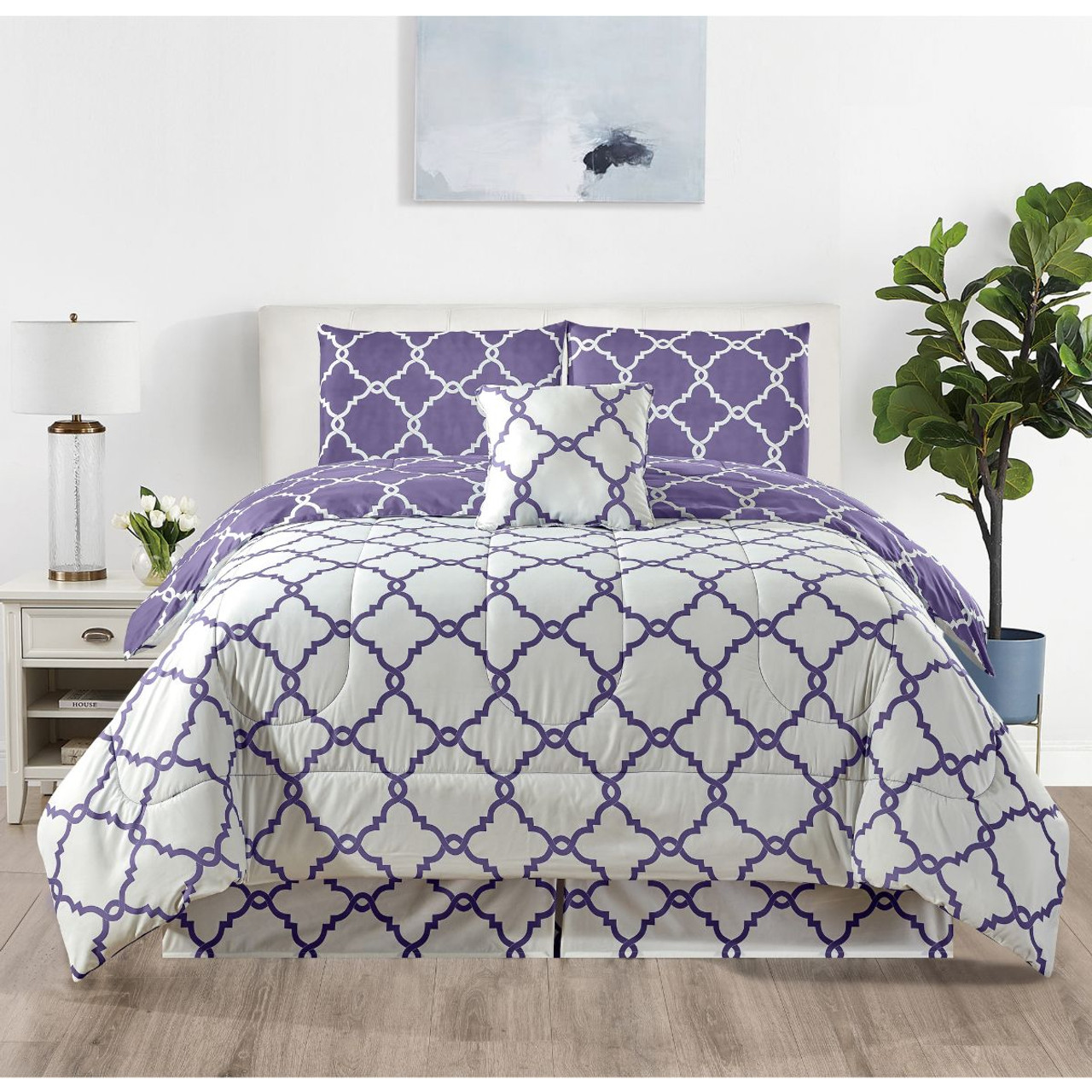 5-Piece Reversible Microfiber Bed Comforter Set product image 5-Piece Reversible Microfiber Bed Comforter Set product image