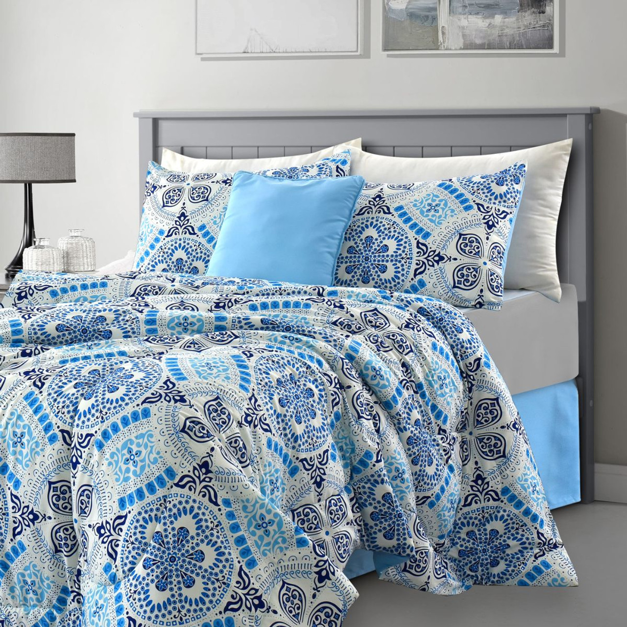 5-Piece Reversible Microfiber Bed Comforter Set product image 5-Piece Reversible Microfiber Bed Comforter Set product image