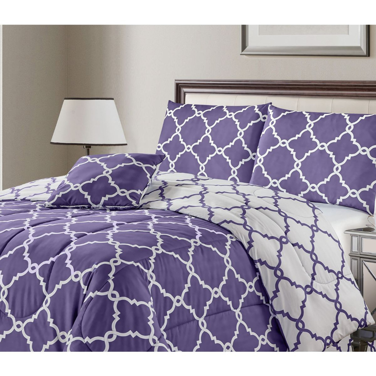 5-Piece Reversible Microfiber Bed Comforter Set product image 5-Piece Reversible Microfiber Bed Comforter Set product image