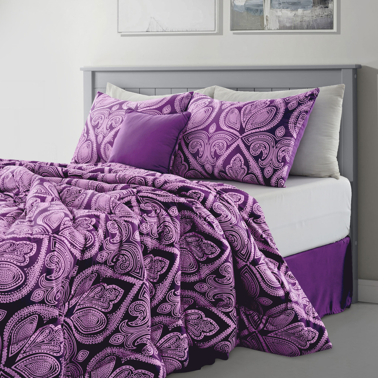 5-Piece Reversible Microfiber Bed Comforter Set product image 5-Piece Reversible Microfiber Bed Comforter Set product image