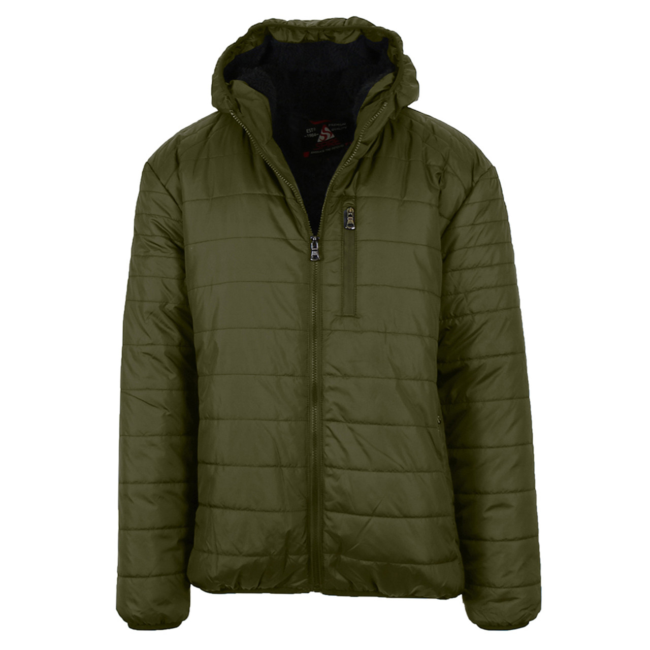 Men's Sherpa-Lined Hooded Puffer Jacket product image