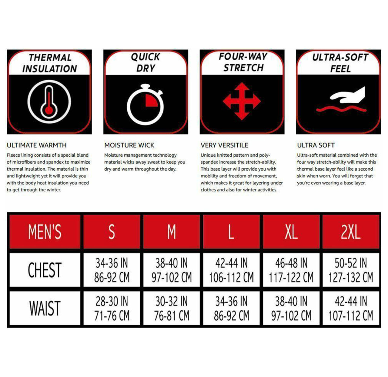 Men's Premium Cotton Fleece Thermal Sets (2-Pair) product image