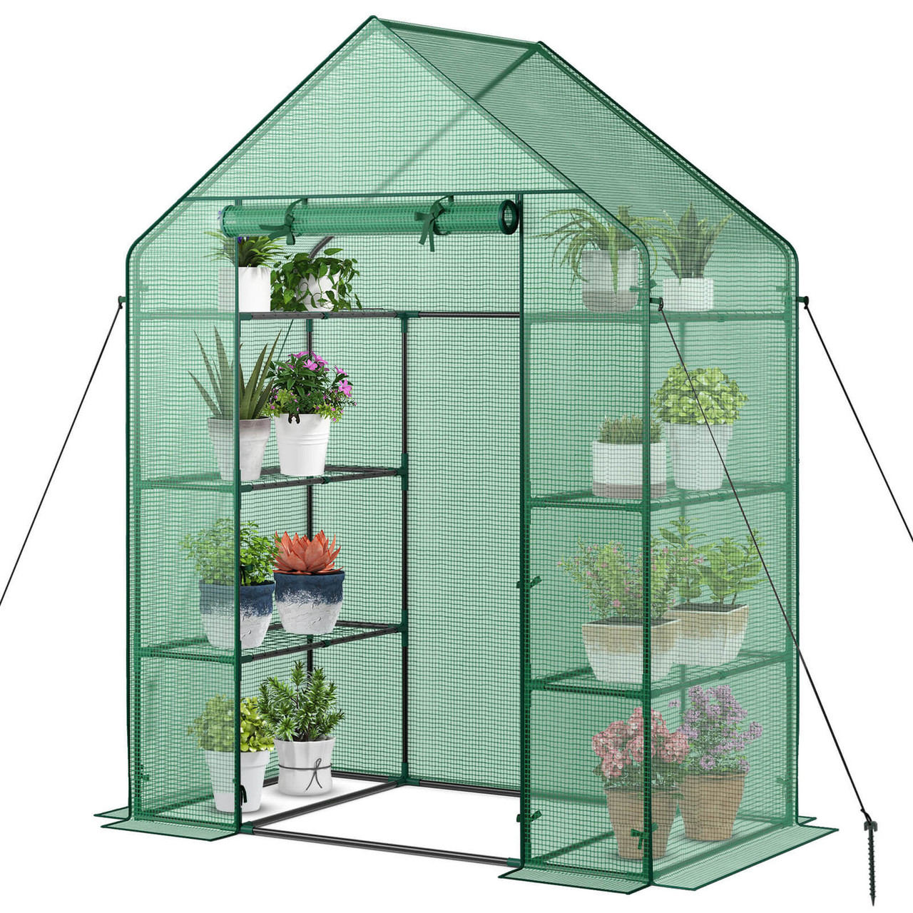 Portable Outdoor Mini Walk-in 4-Tier Greenhouse product image