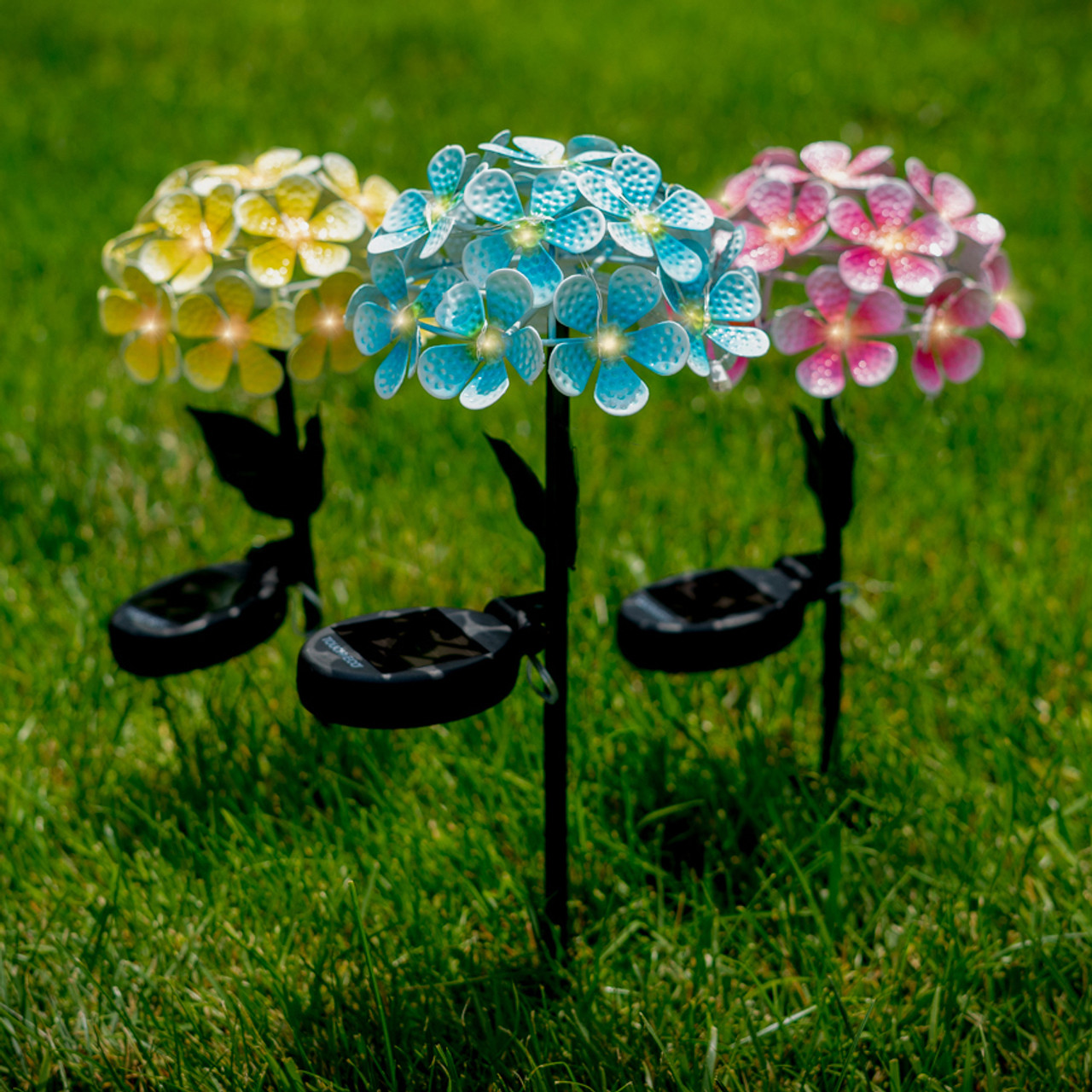 FLORALITES: Solar LED Metal Flower Décor Stake Light (1- to 3-Pack) product image