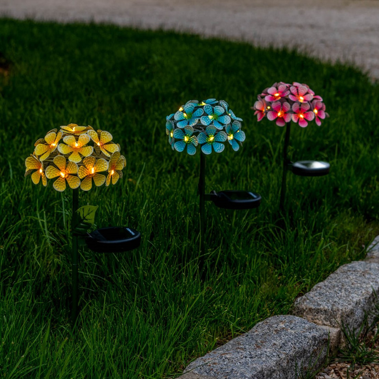 FLORALITES: Solar LED Metal Flower Décor Stake Light (1- to 3-Pack) product image