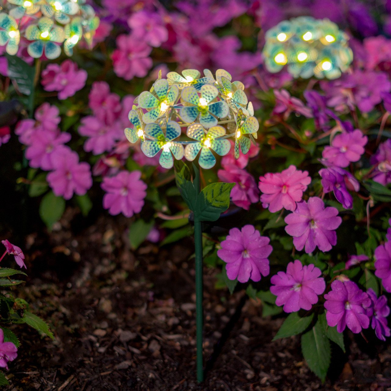 FLORALITES: Solar LED Metal Flower Décor Stake Light (1- to 3-Pack) product image