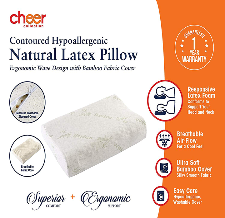 Cheer Collection Foam Pillow With Bamboo Cover product image