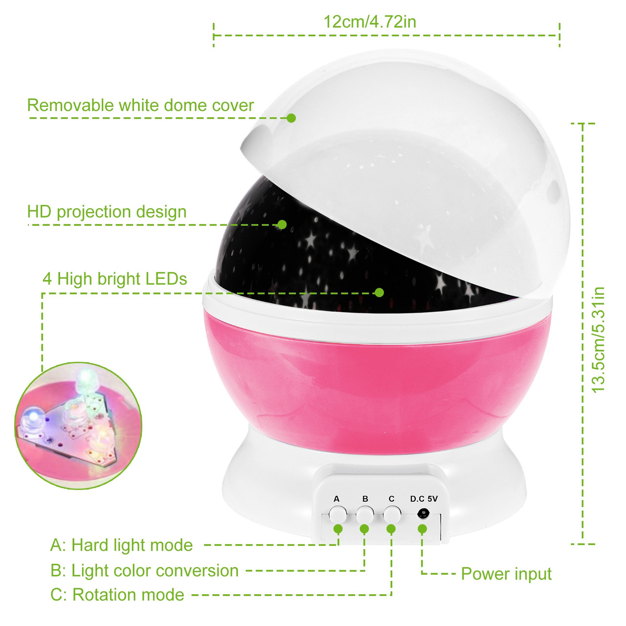 Kids' Rotating Starry Night Lamp product image