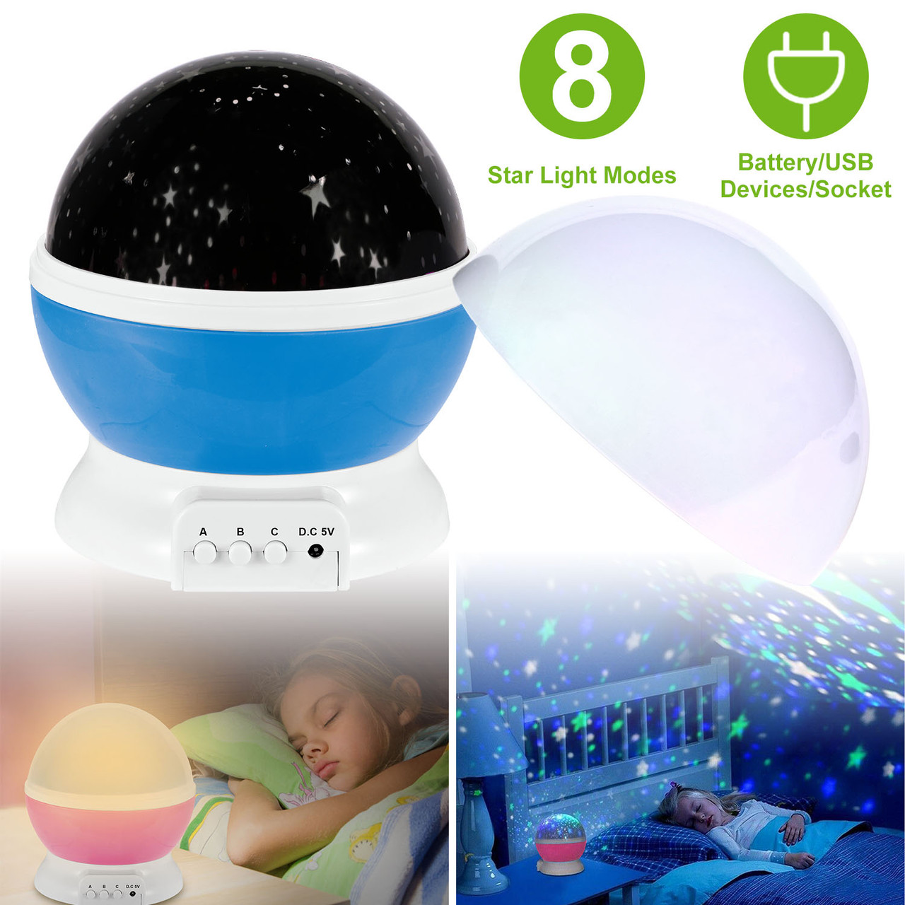 Kids' Rotating Starry Night Lamp product image