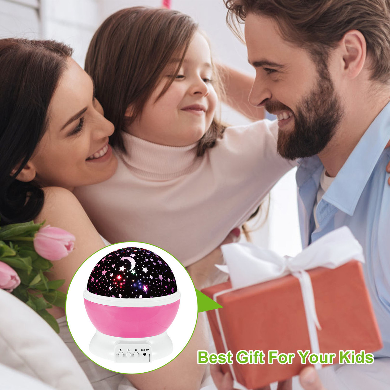 Kids' Rotating Starry Night Lamp product image