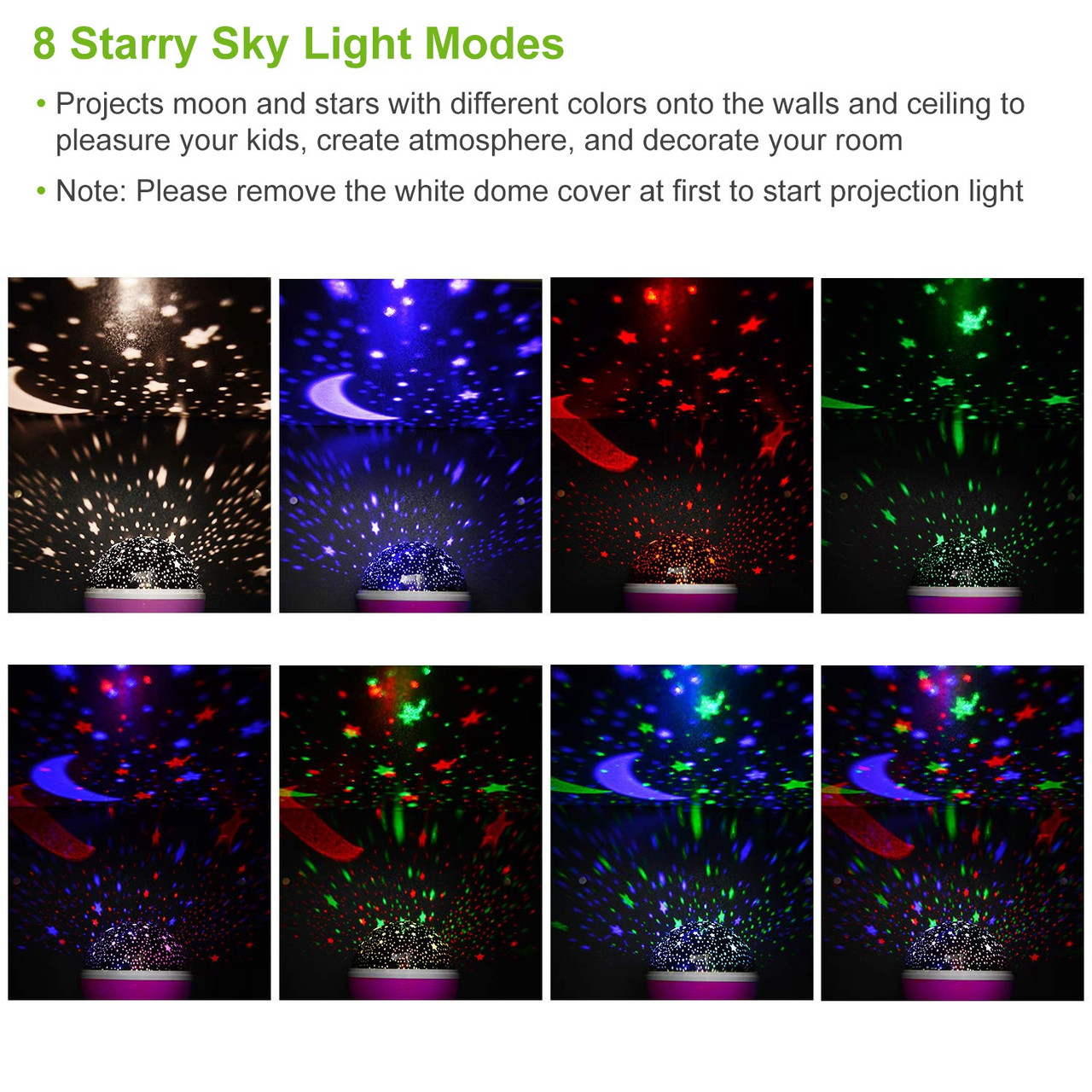 Kids' Rotating Starry Night Lamp product image