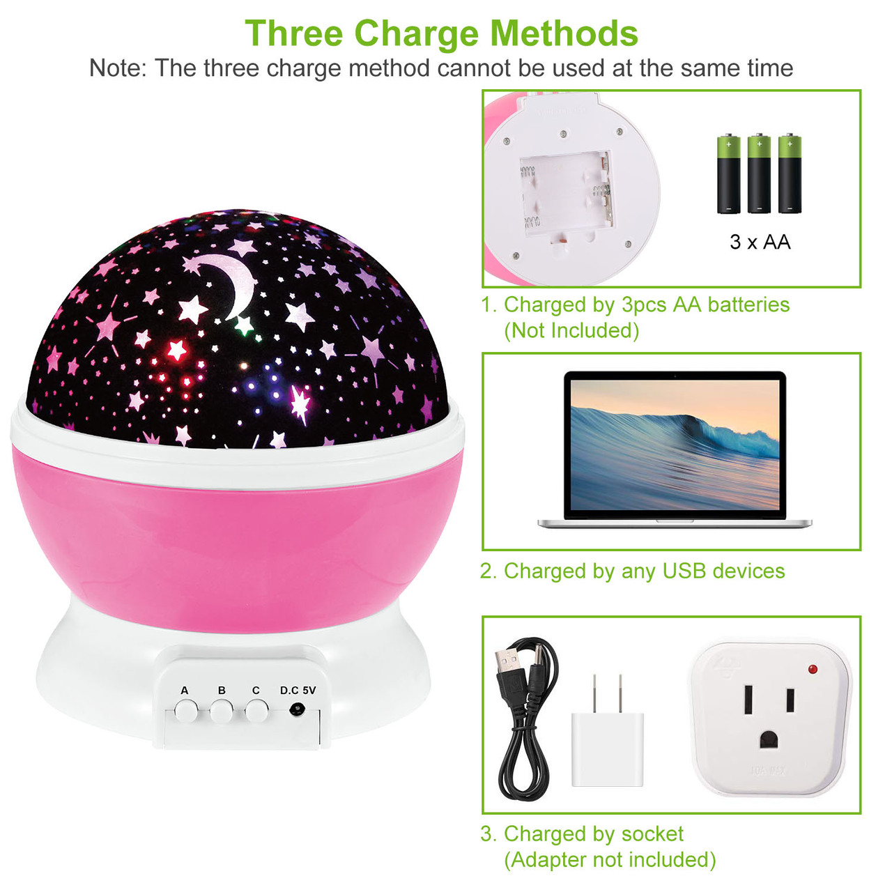 Kids' Rotating Starry Night Lamp product image