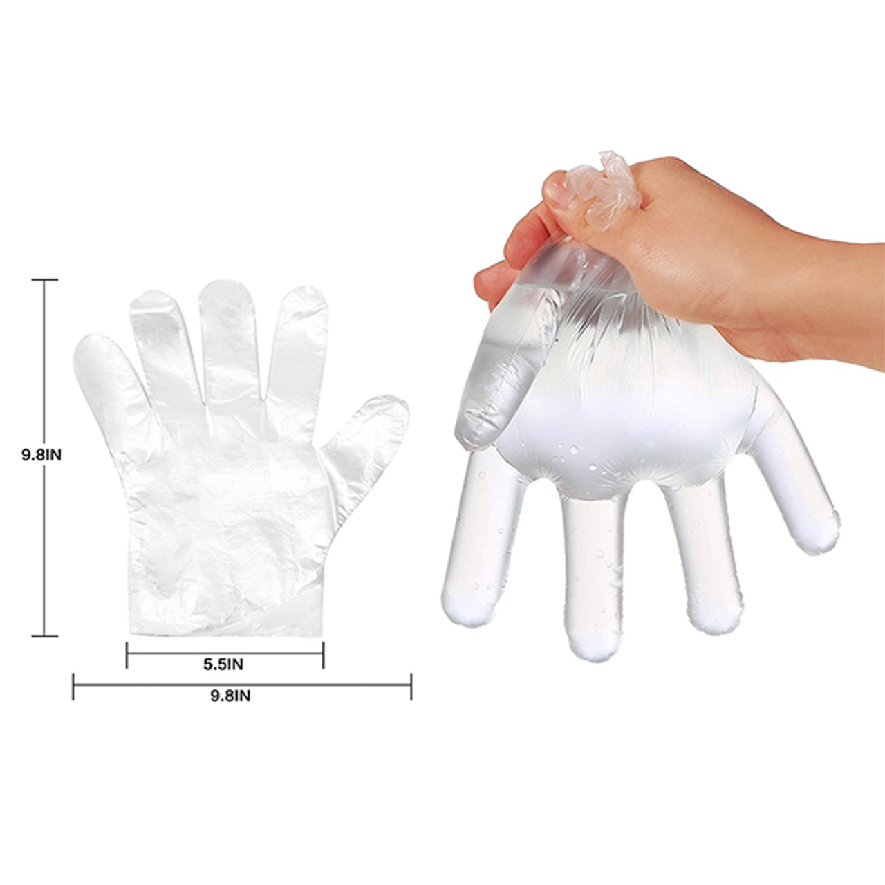 Clear Multipurpose Plastic Disposable Protective Gloves (500-Pack) product image