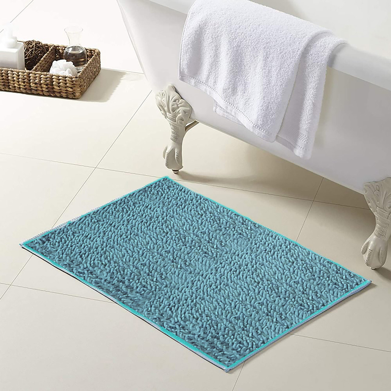 Non-Slip Thick and Soft Absorbent Chenille Bath Mat product image