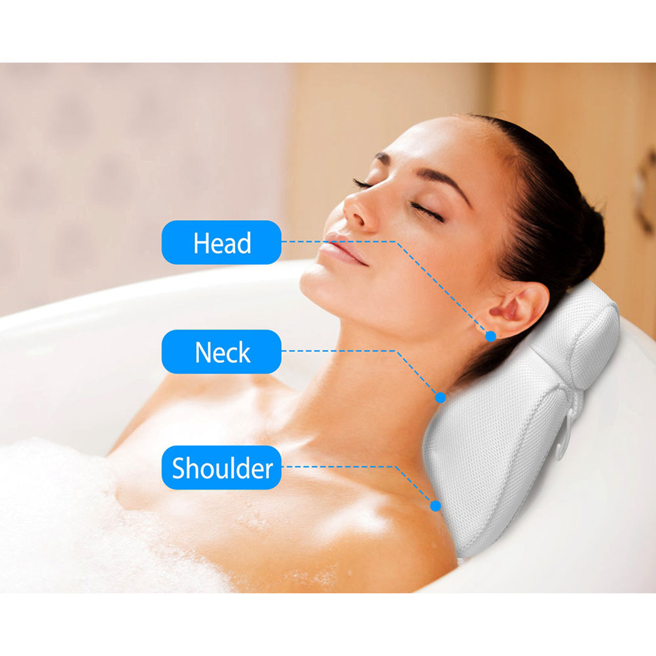 NewHome™ Suction Cup Bathtub Pillow product image