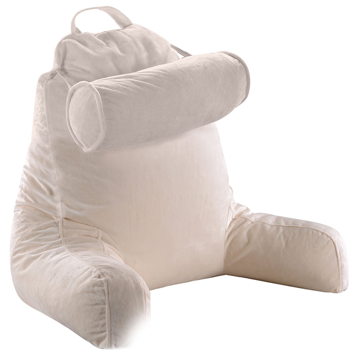 Memory Foam Filled Backrest Pillow With Detachable Cervical Bolster product image