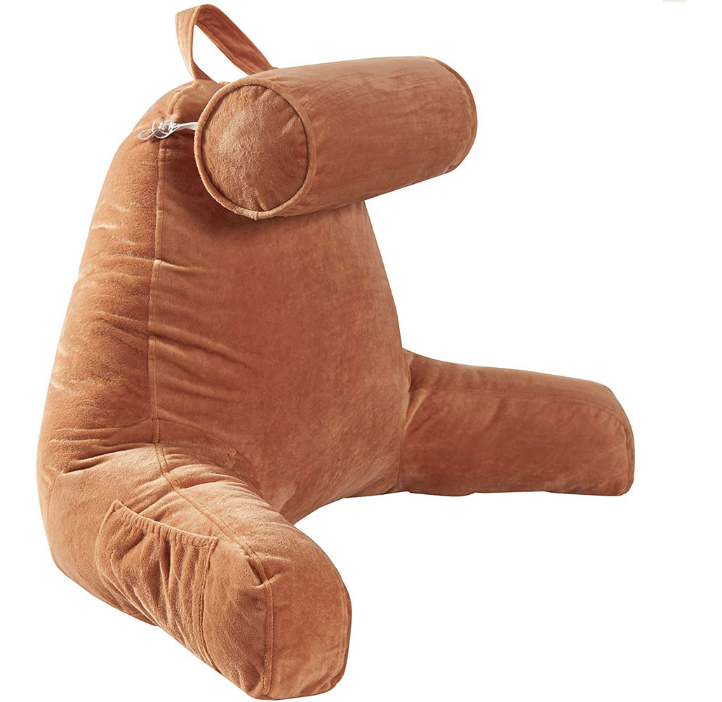Memory Foam Filled Backrest Pillow With Detachable Cervical Bolster product image