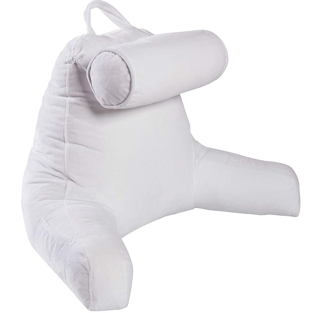 Memory Foam Filled Backrest Pillow With Detachable Cervical Bolster product image