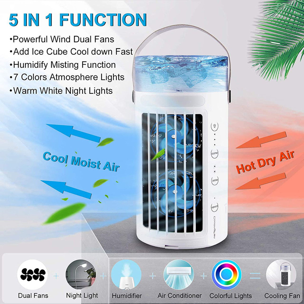 Personal Quiet Humidifier and Cooling Fan product image