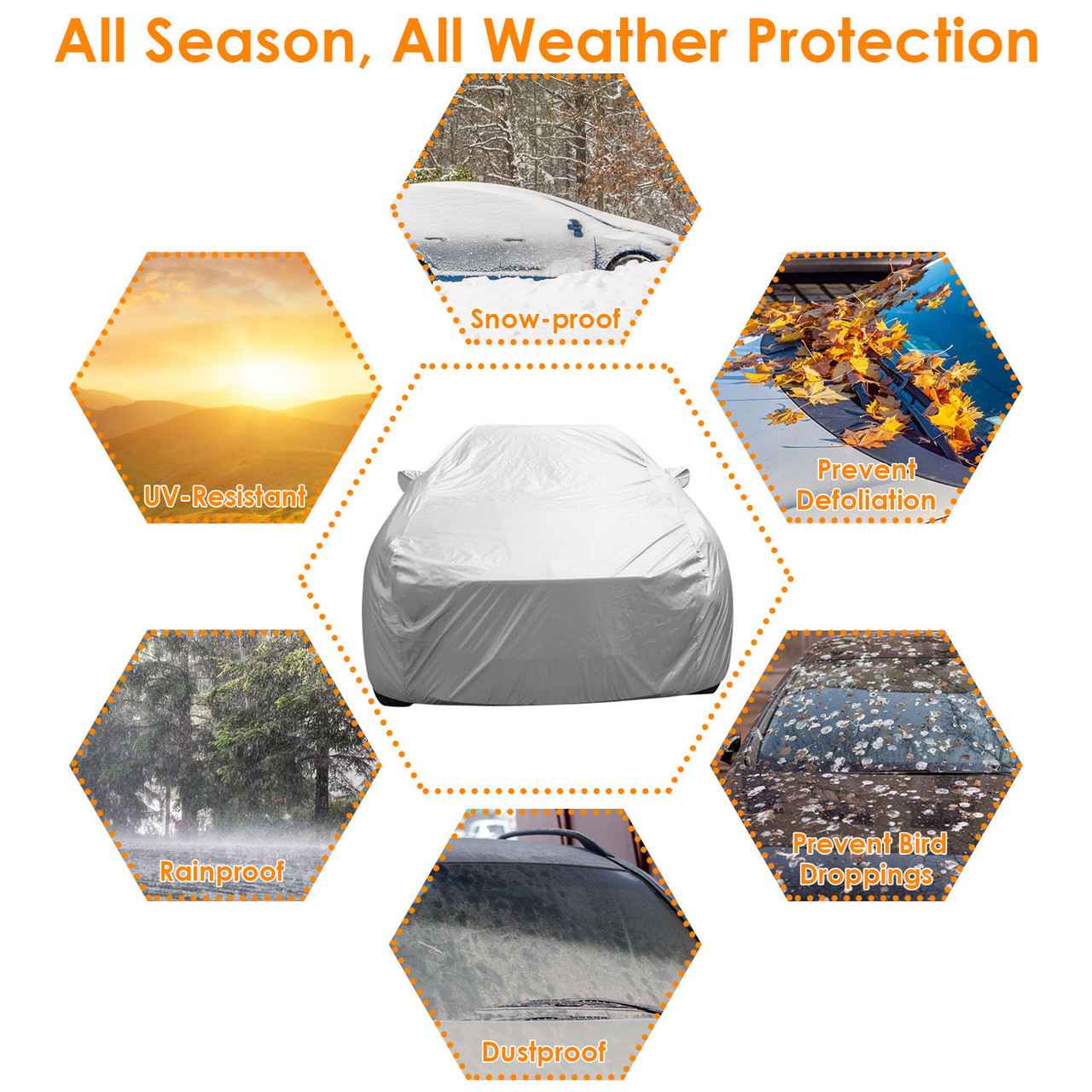 LakeForest® Full Car Cover UV Protection product image