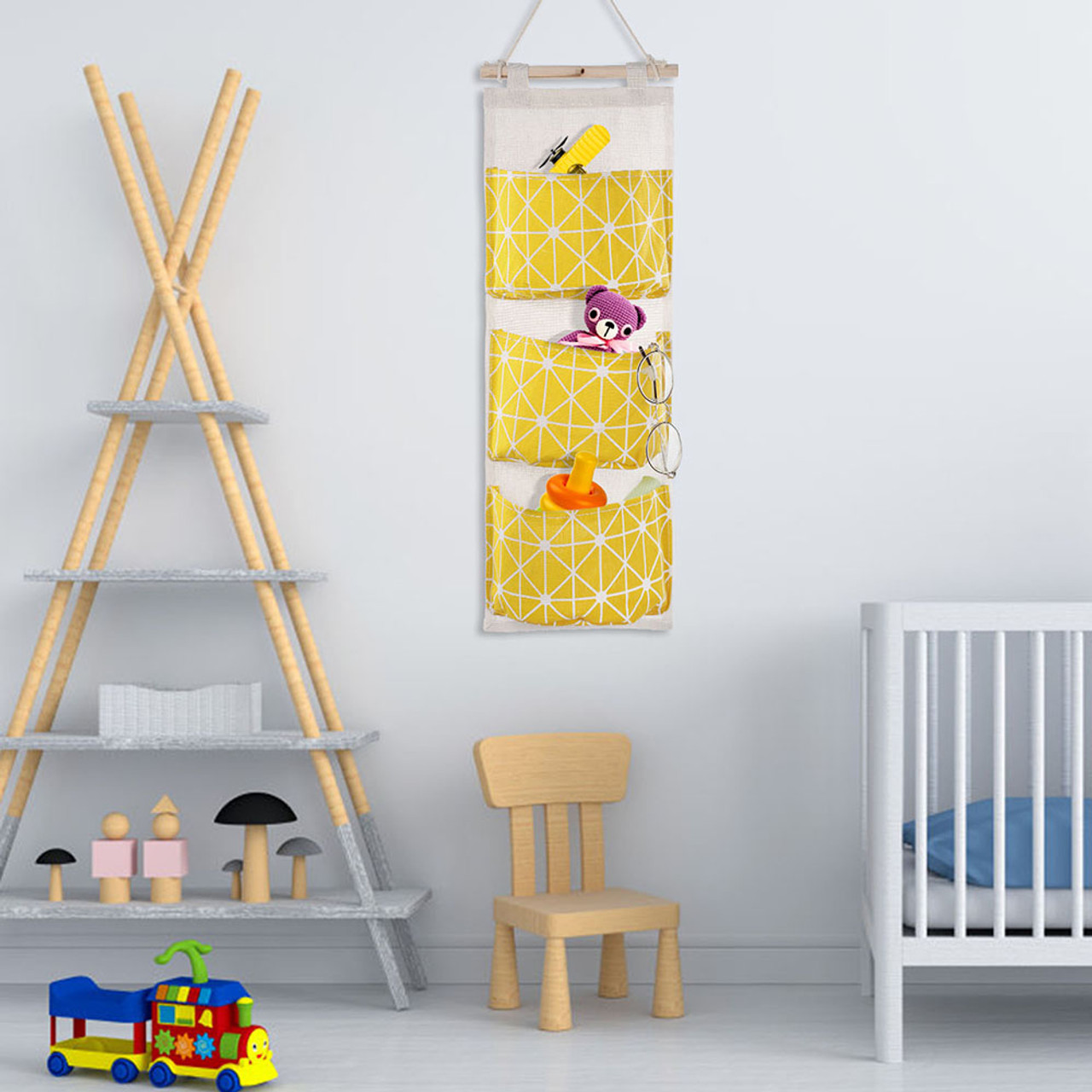 3-Pocket Wall-Hanging Storage Organizer product image