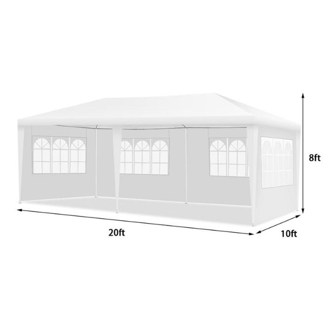 Heavy Duty 10' x 20' Canopy Tent with 4 Walls product image