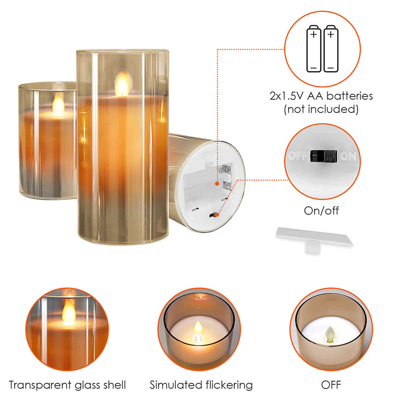 iMounTEK Flameless Candles (3-Piece Set) product image