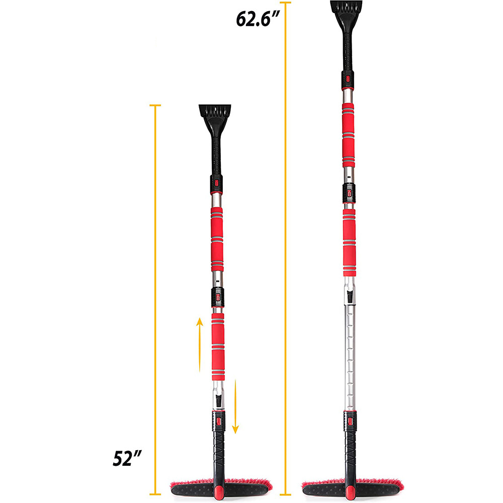 Zone Tech® Extendable Snow Brush And Ice Scraper with Rotating Brush Head product image