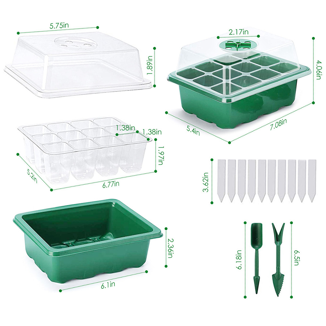 10-Piece Seed Starter Seedling Tray Kit product image