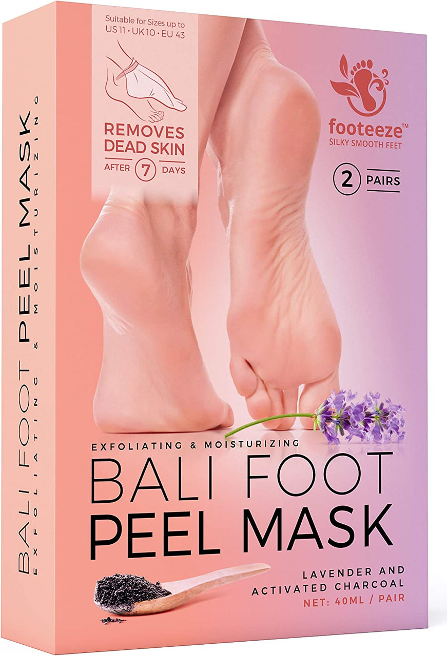 Footeeze Bali Foot Peel Mask with Lavender and Activated Charcoal (2-Pack) product image