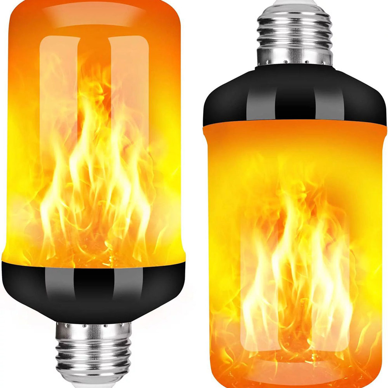 LED Flame Light Bulb, 4 Modes Fire Light Bulb with Gravity Sensor, E26/E27 Base (4-Pack) product image