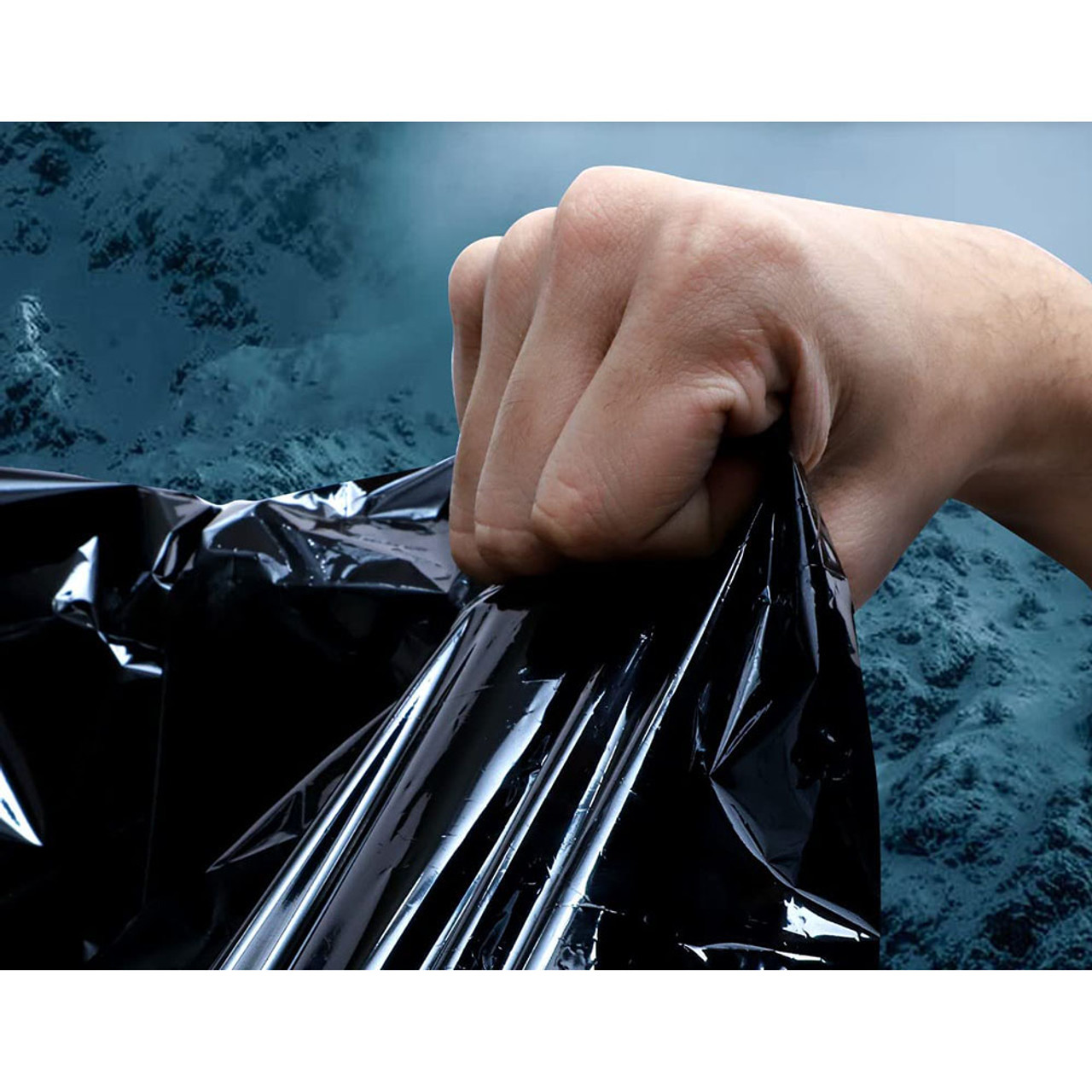 Extra Large 84" x 60" Black Emergency Space Blanket Set product image