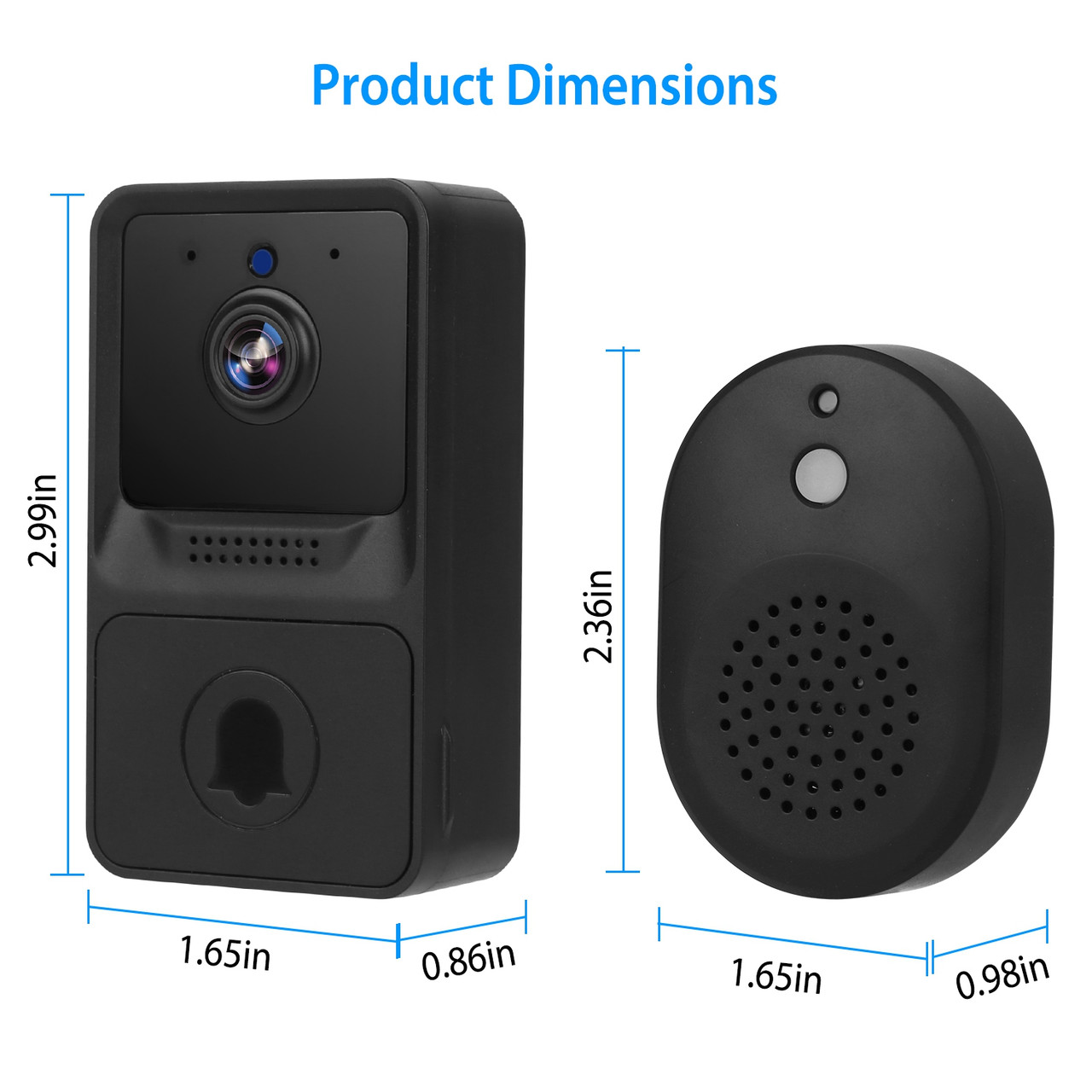 Smart Wi-Fi Video Doorbell with Wireless Chime product image