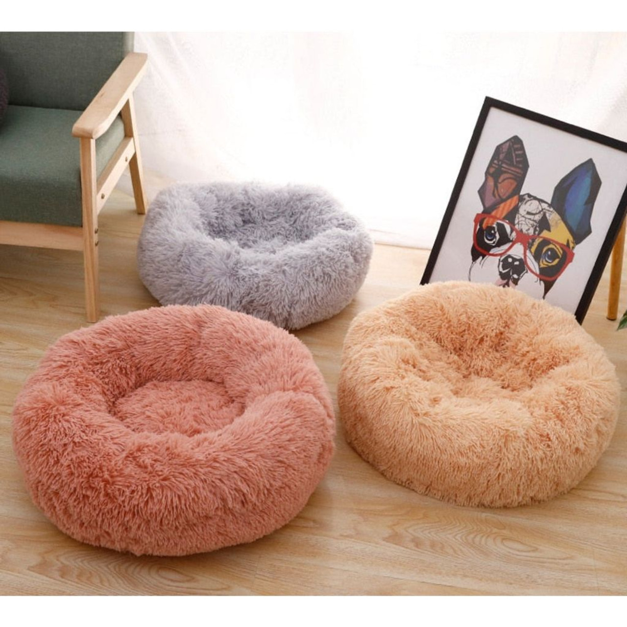 Plush Donut Pet Bed product image