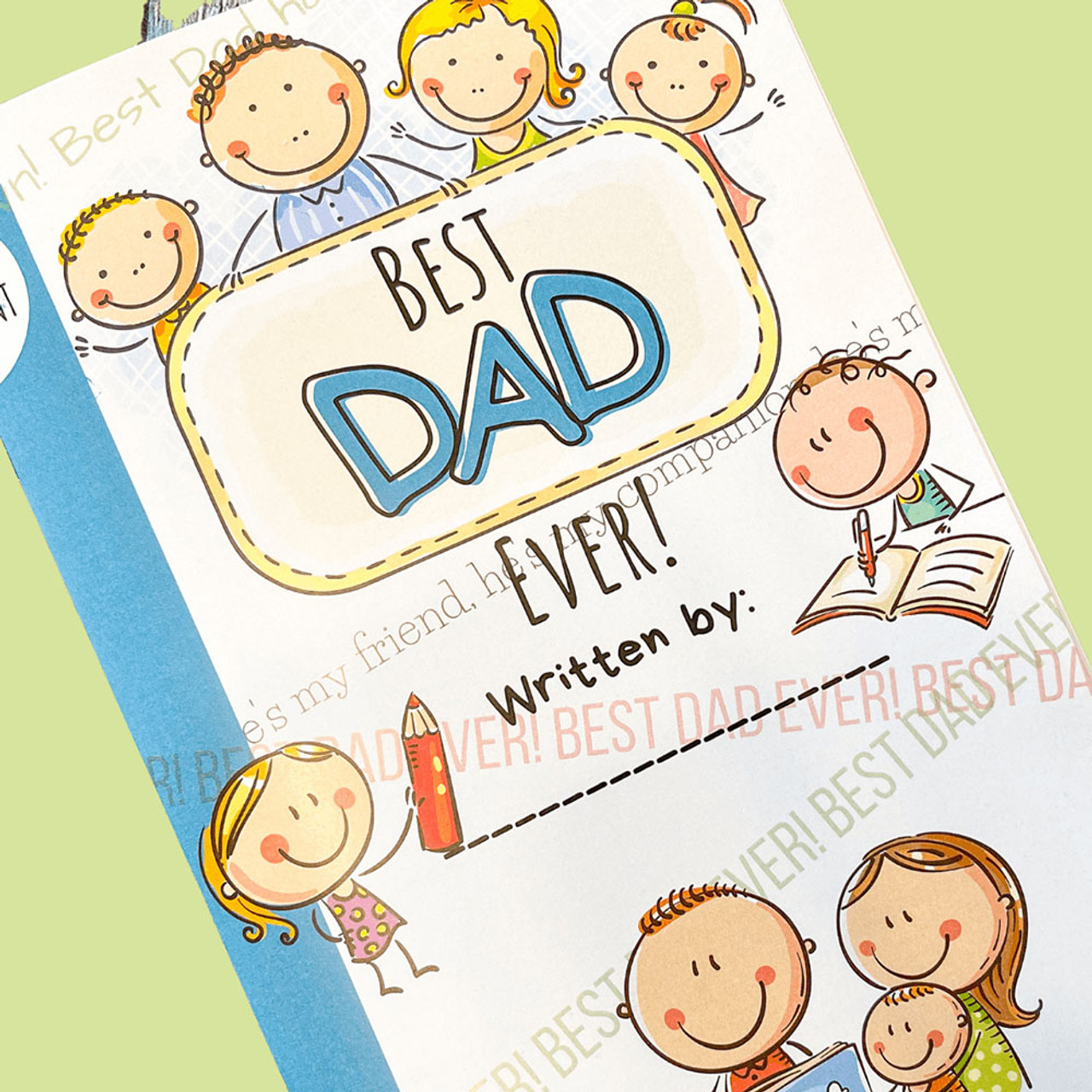 Fill-in-the-Blank Prompt 'Best Dad Ever!' Paperback Book, Written by Your Child! product image