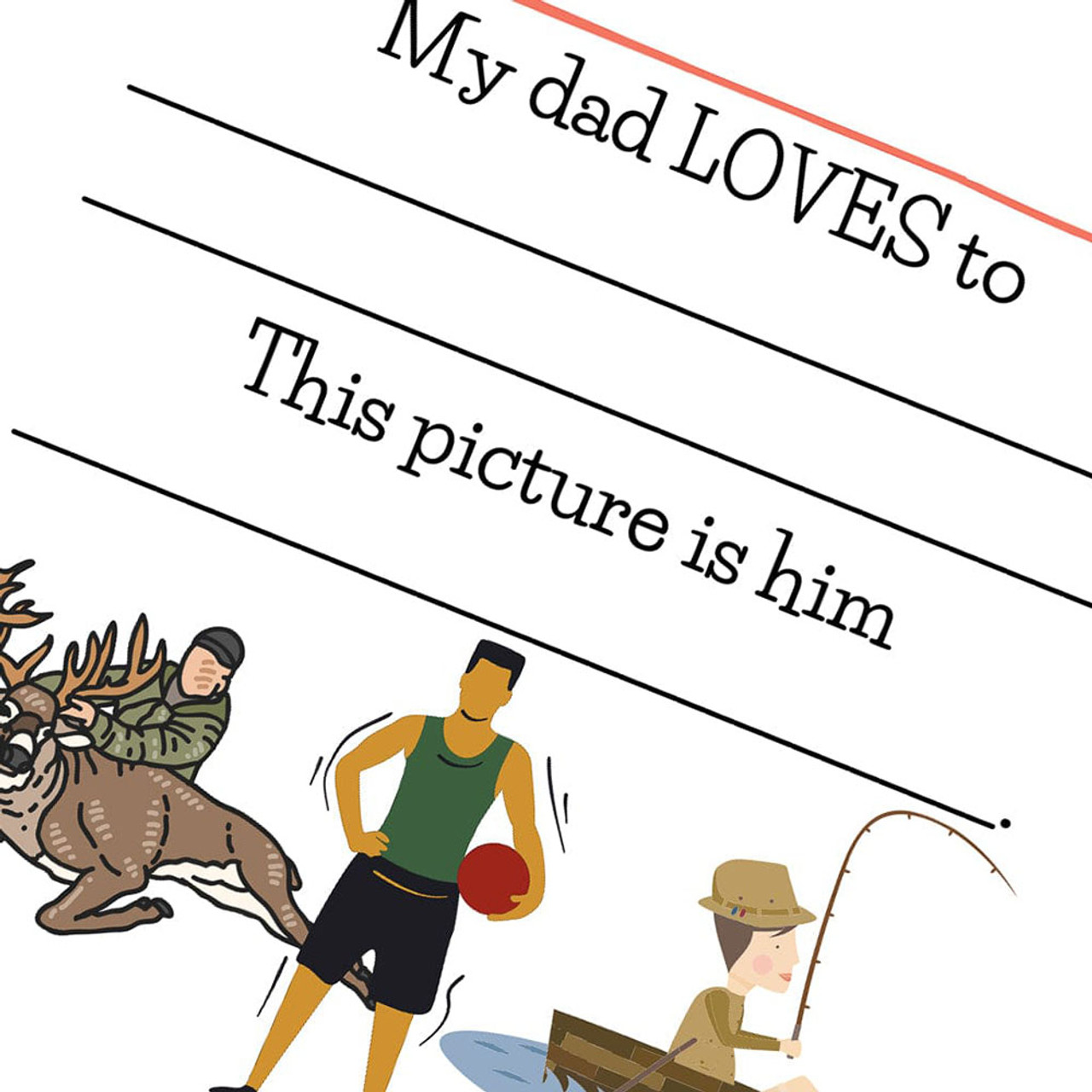 Fill-in-the-Blank Prompt 'Best Dad Ever!' Paperback Book, Written by Your Child! product image