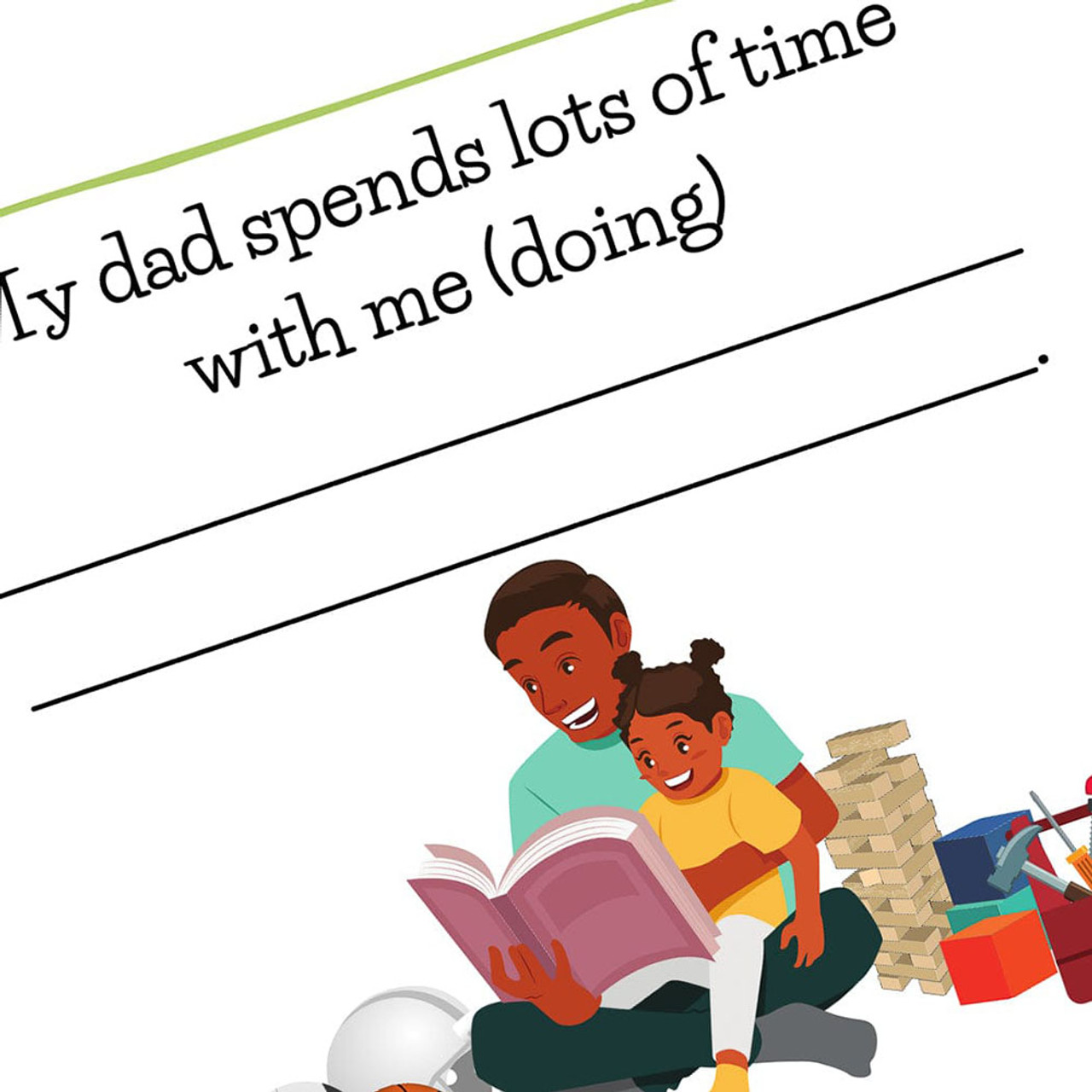 Fill-in-the-Blank Prompt 'Best Dad Ever!' Paperback Book, Written by Your Child! product image