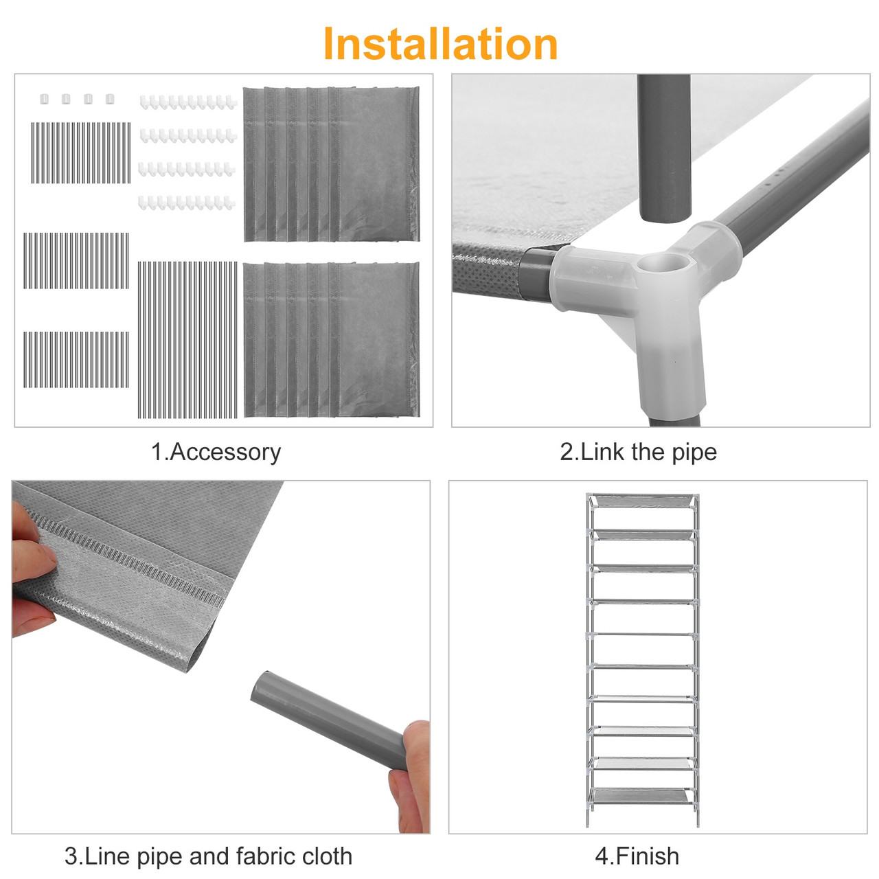 10-Tier Shoe Rack Shelving Unit product image