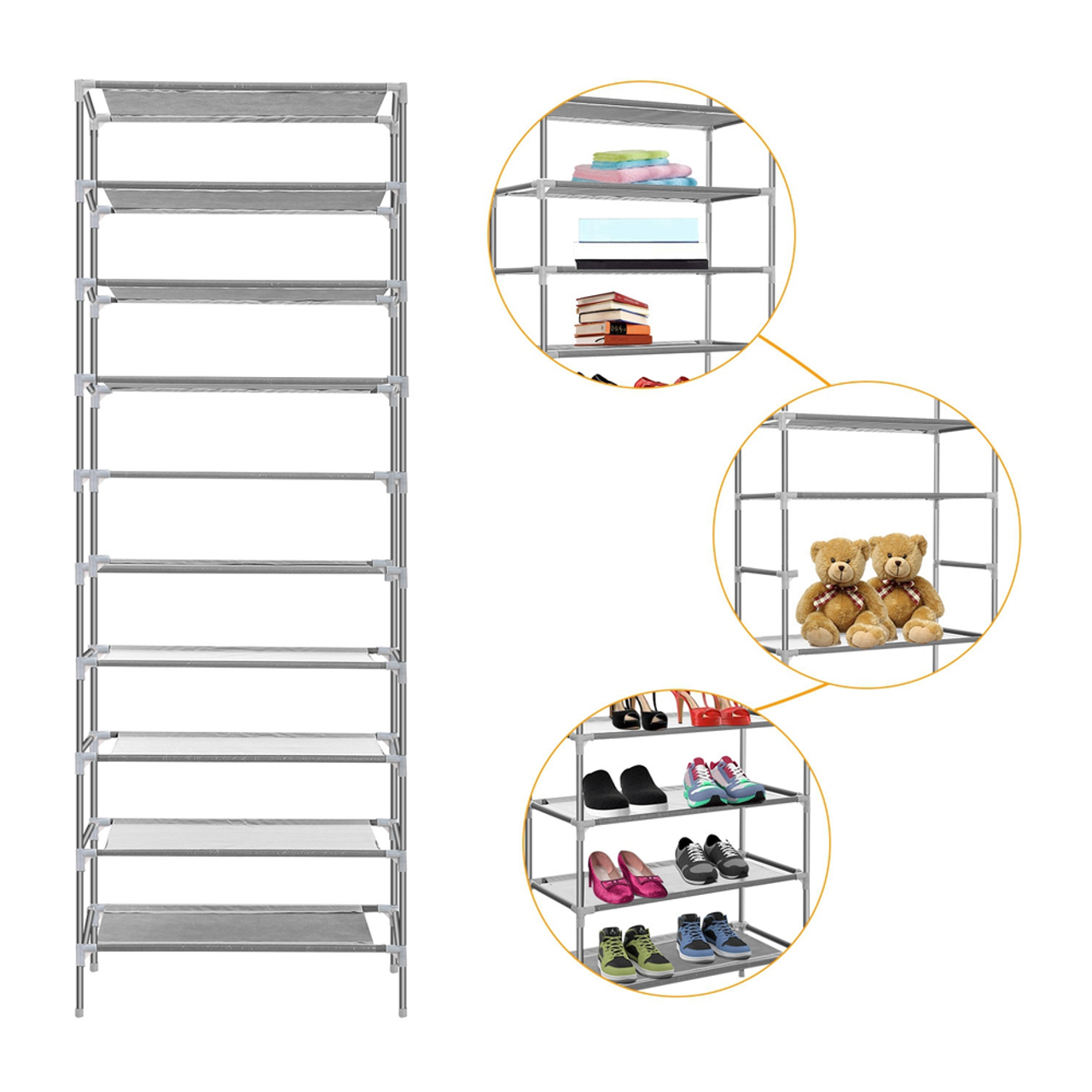 10-Tier Shoe Rack Shelving Unit product image