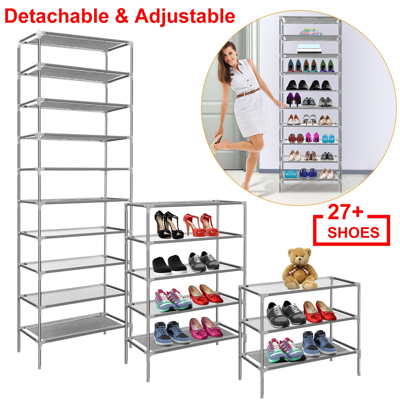 10-Tier Shoe Rack Shelving Unit product image