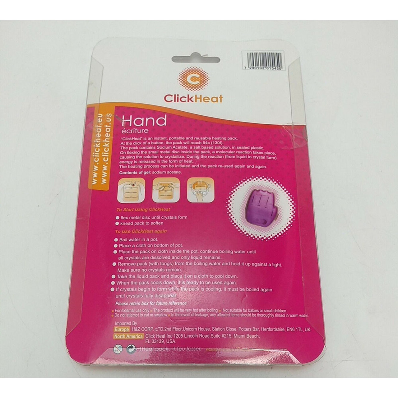 ClickHeat™ The Wonder Pax Palm-Shaped Instant Hand-Warming Reusable Heat Pack product image