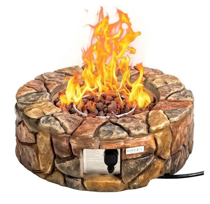 28" Propane Fire Pit with Weather-Resistant Stone-like Finish  product image
