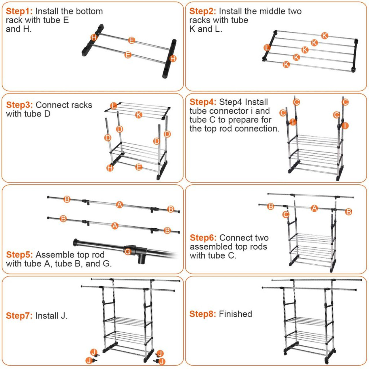 NewHome™ Extendable Garment Hanging Rack product image