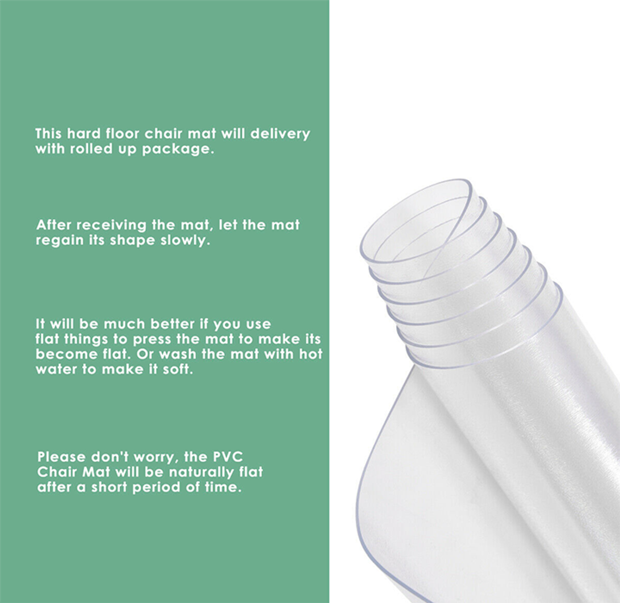 Clear 47" x 47" PVC Chair Floor Protector product image
