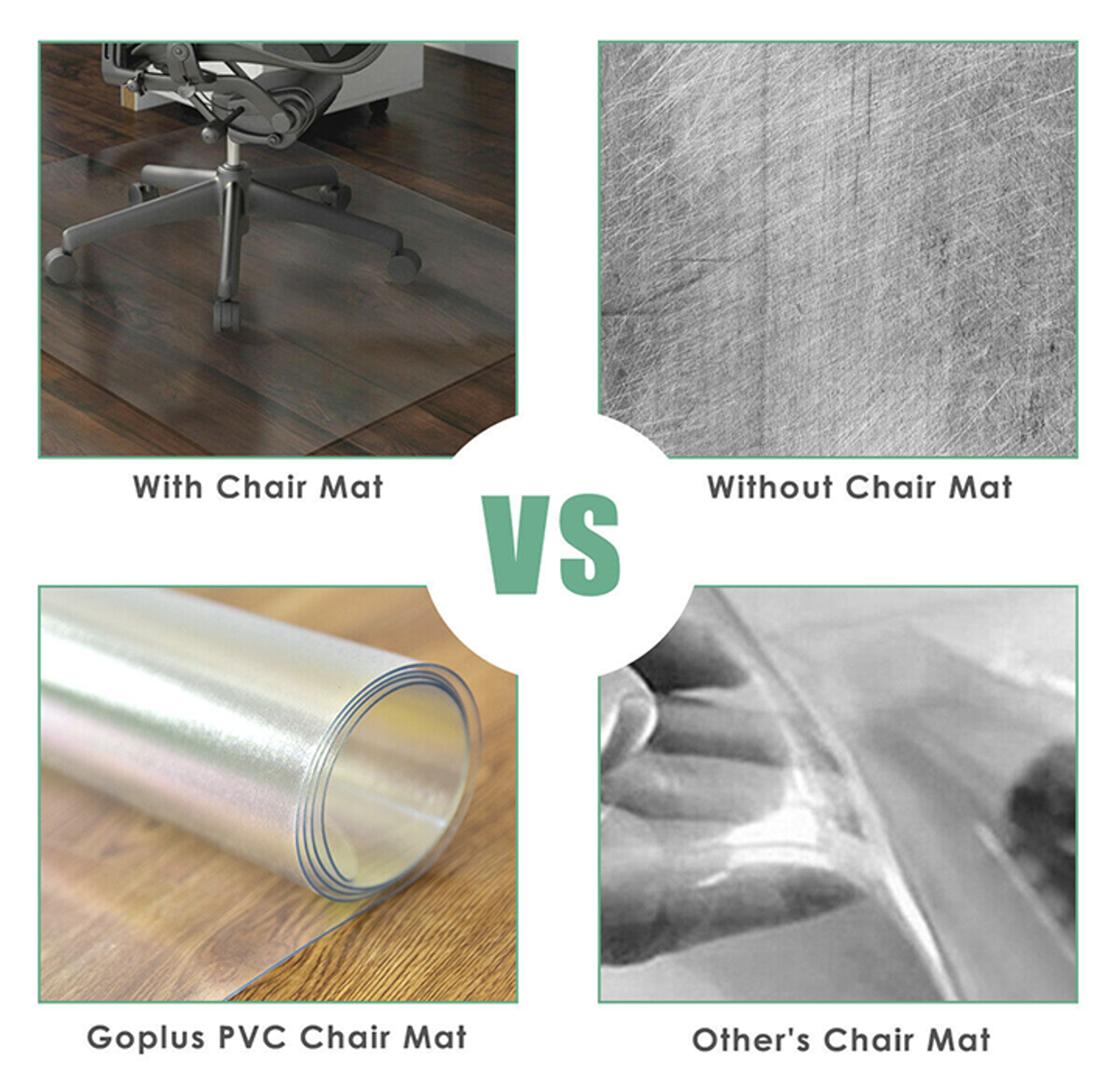 Clear 47" x 47" PVC Chair Floor Protector product image