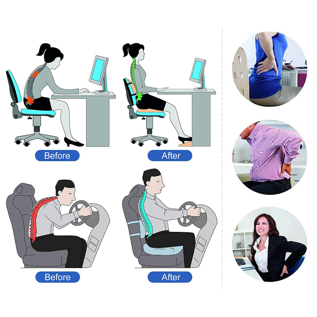 NewHome™ Memory Foam Seat Cushion product image